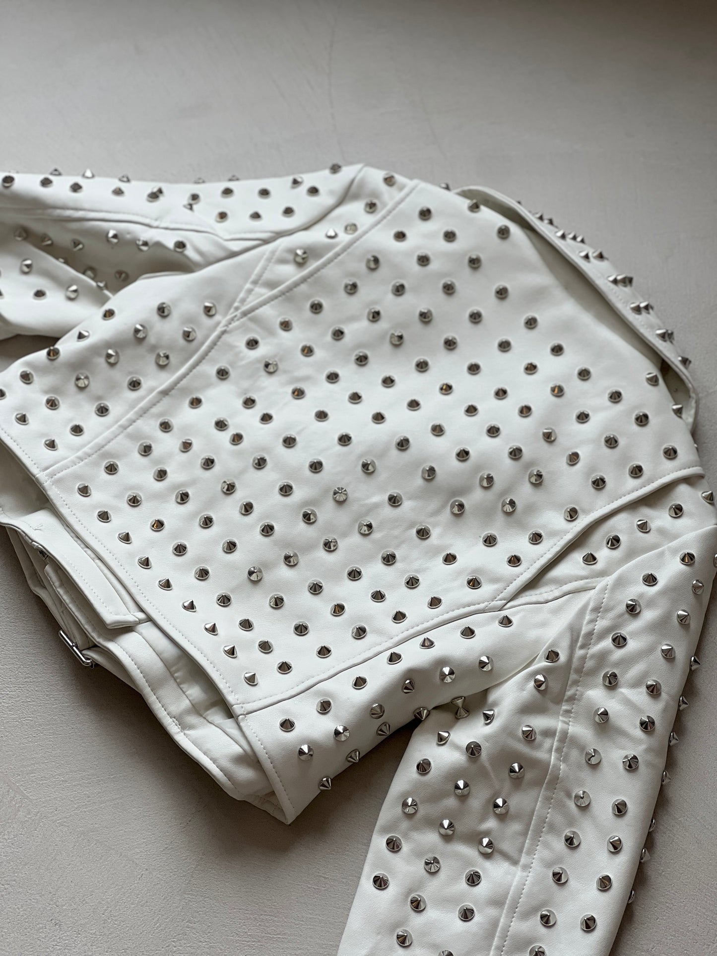 Leather jacket with studs SUPERLOVE