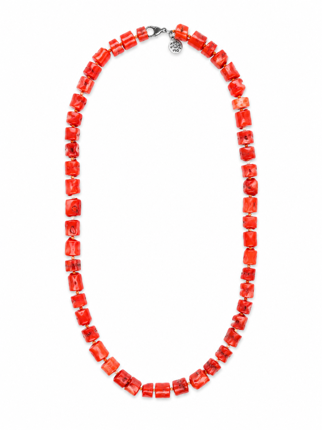 Естествено колие CAPRI Coral в коралово червено
