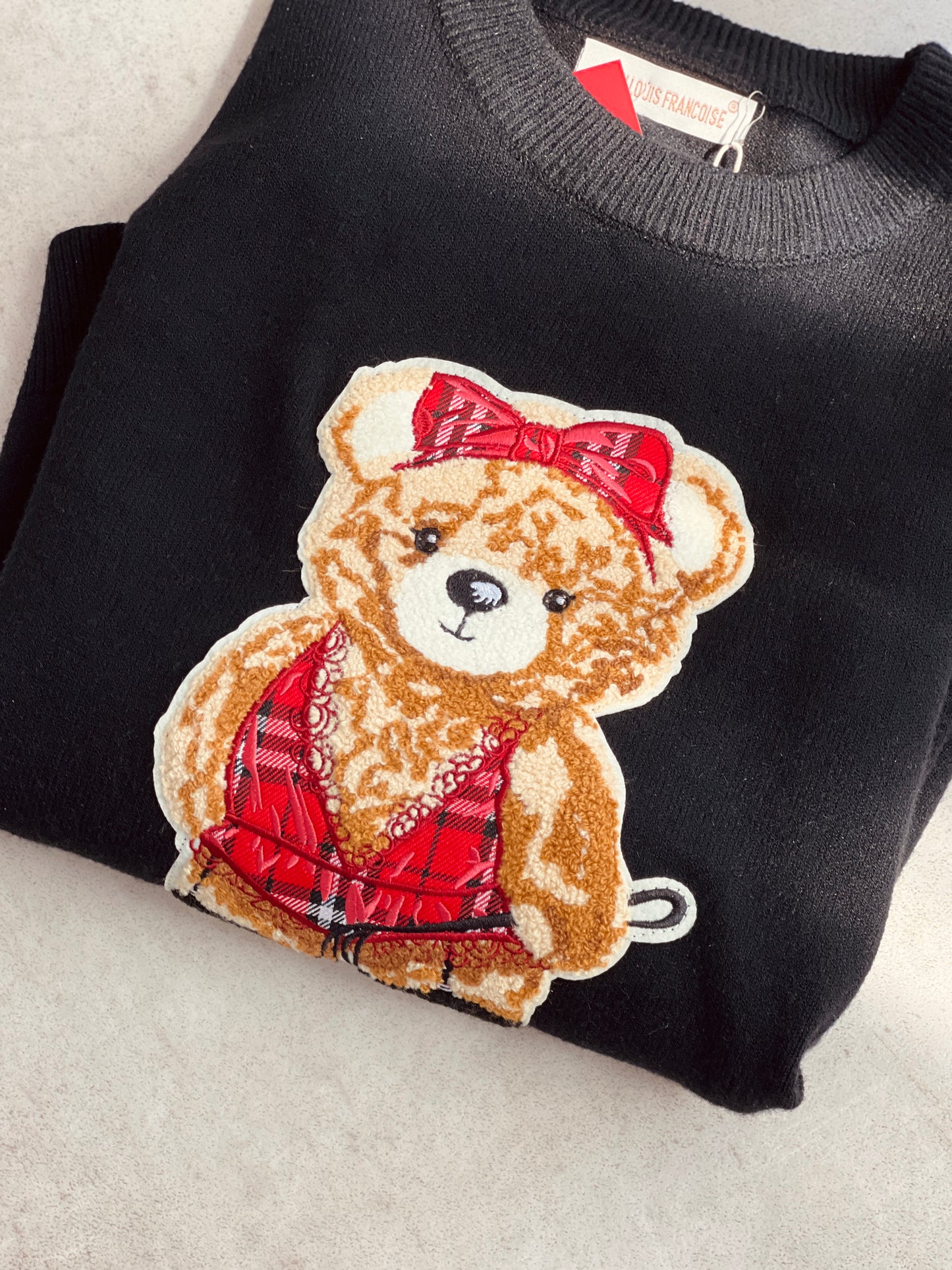 Пуловер фино плетиво NOT YOUR ORDINARY TEDDY BEAR - BLACK