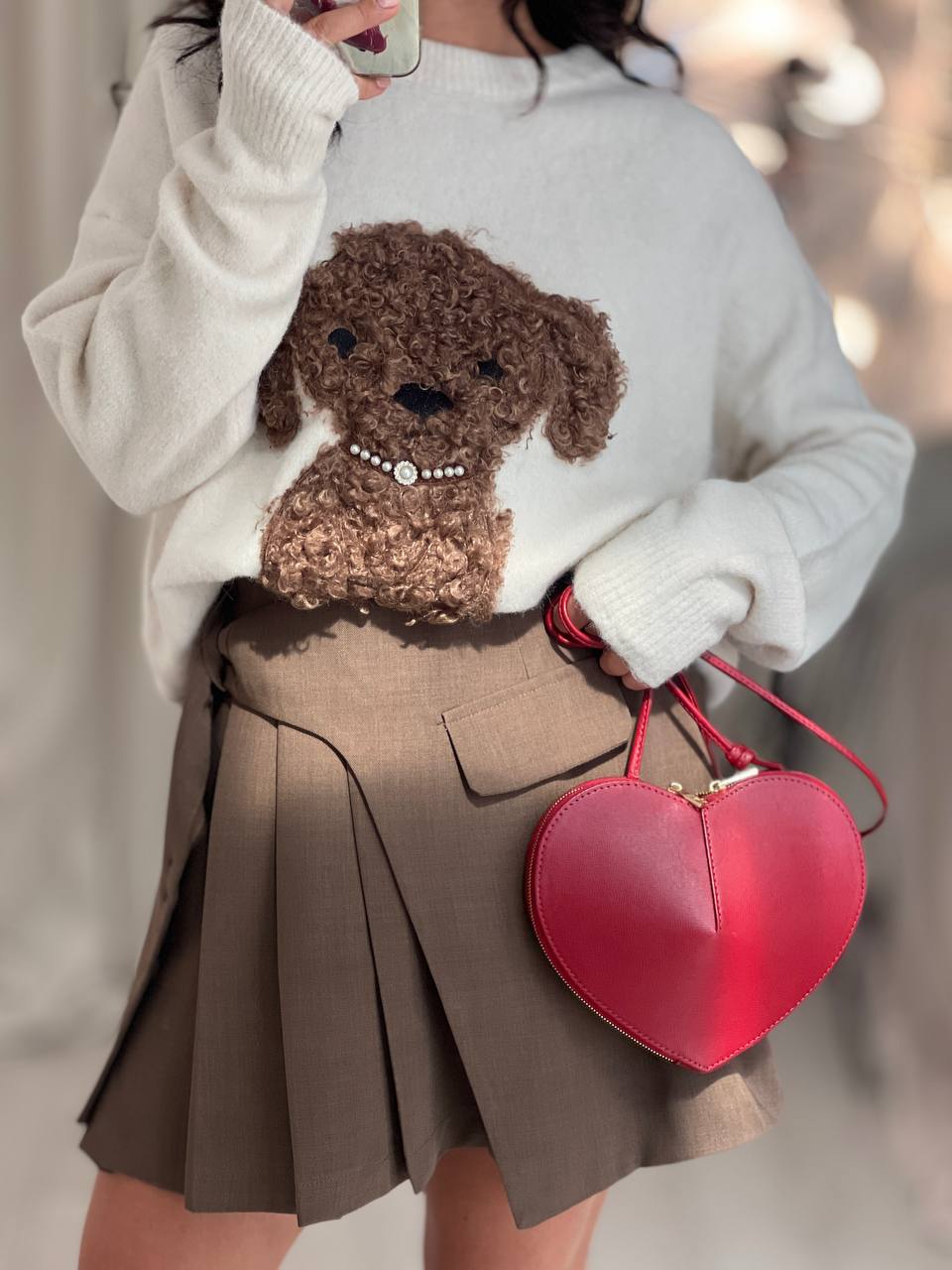 Пуловер POODLE WHITE
