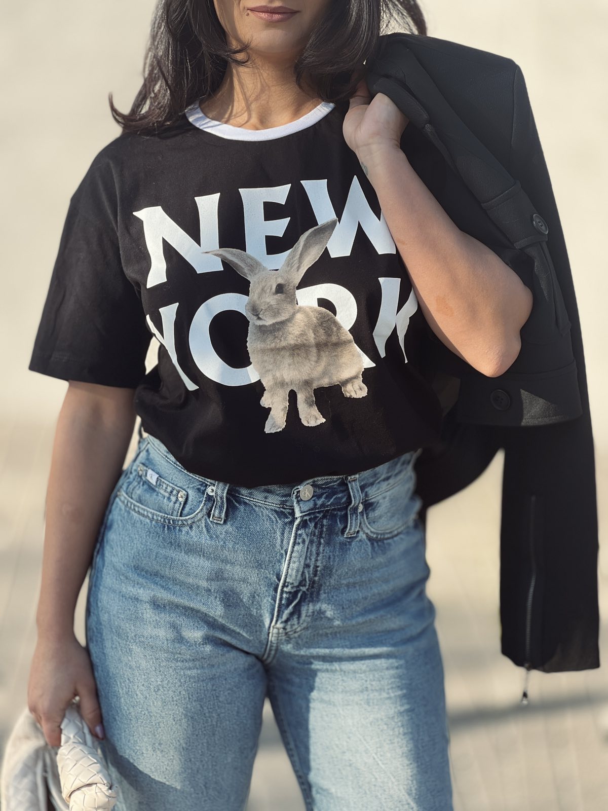 Памучна тениска NEW YORK BUNNY BLACK