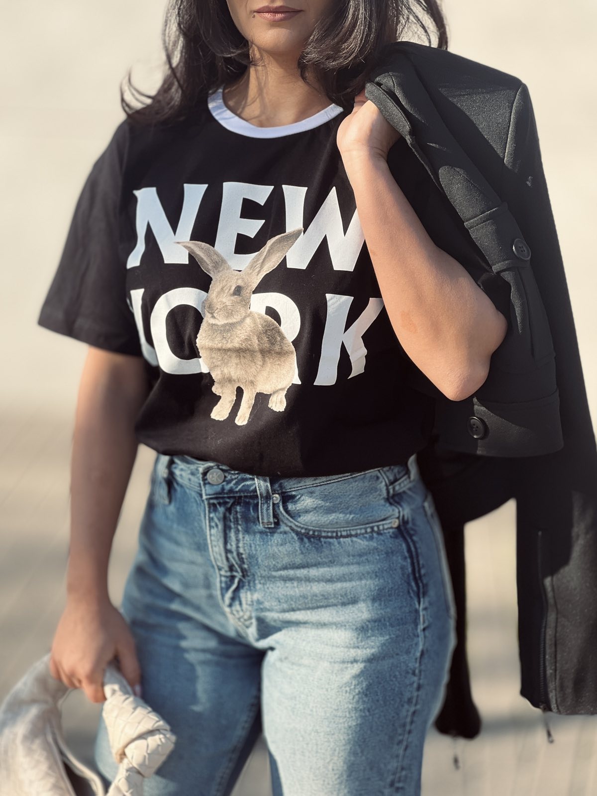 Памучна тениска NEW YORK BUNNY BLACK