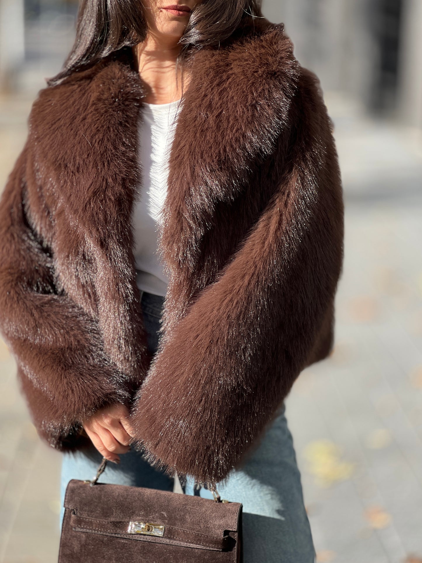 Палто с косъм MILANO