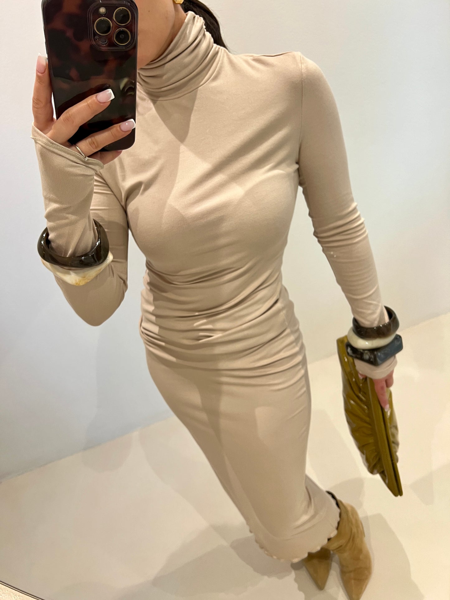 SECOND SKIN JERSEY DRESS