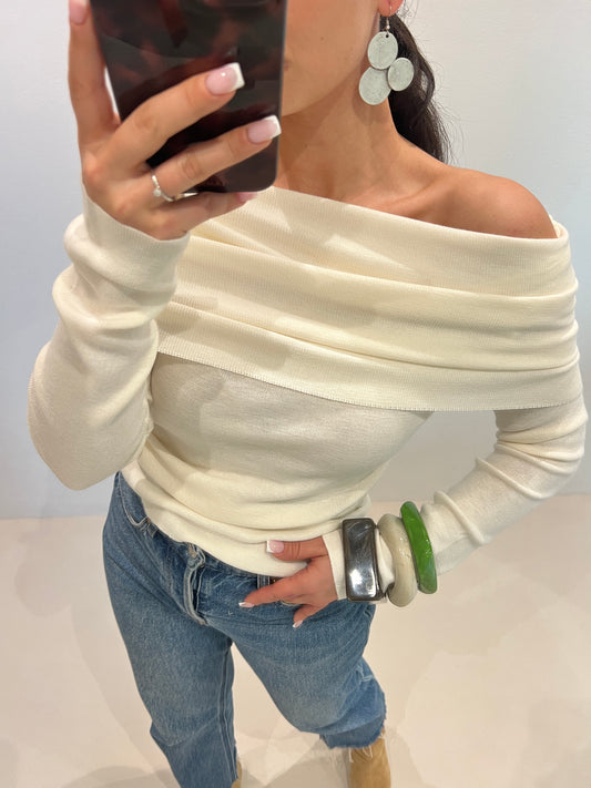 Блуза с паднало рамо DAISY