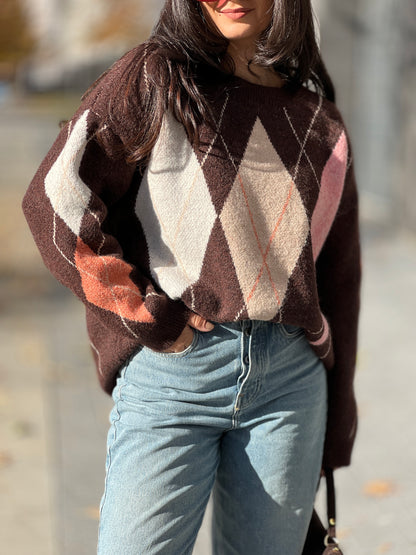 Пуловер с вълна COFFEE