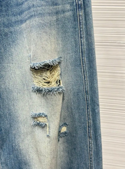 ZOË | Широки дънки сdistressed ефект