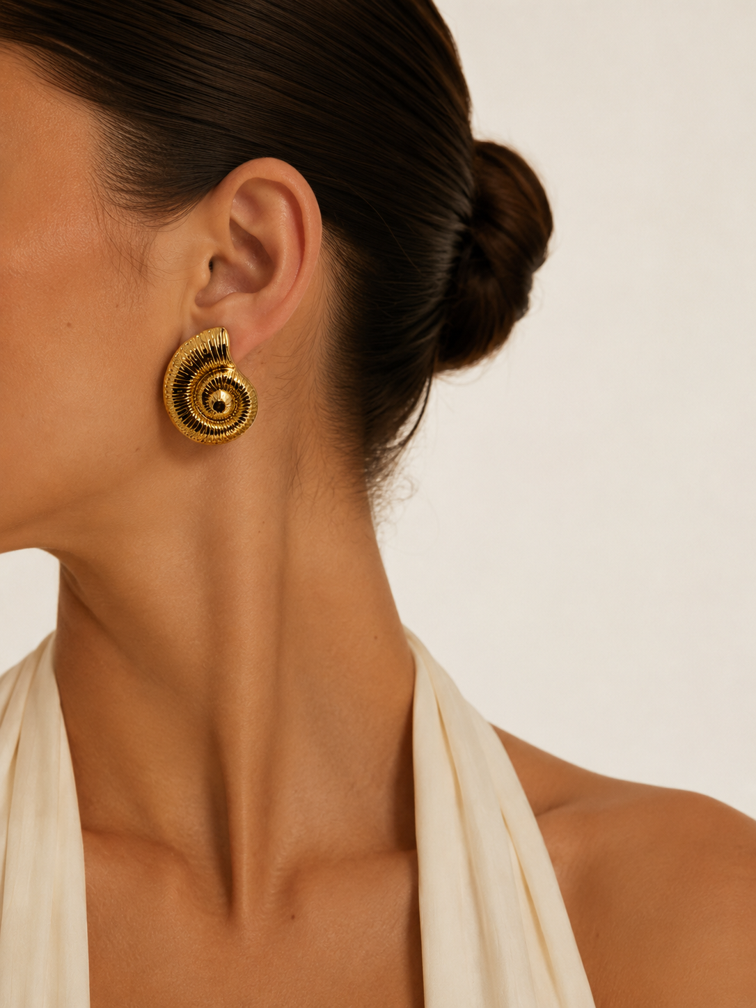 Обеци от неръждаема стомана OCEAN SHELL GOLD