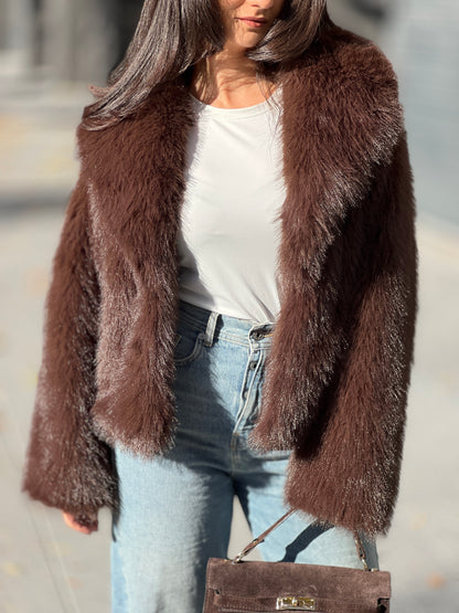 Палто с косъм MILANO