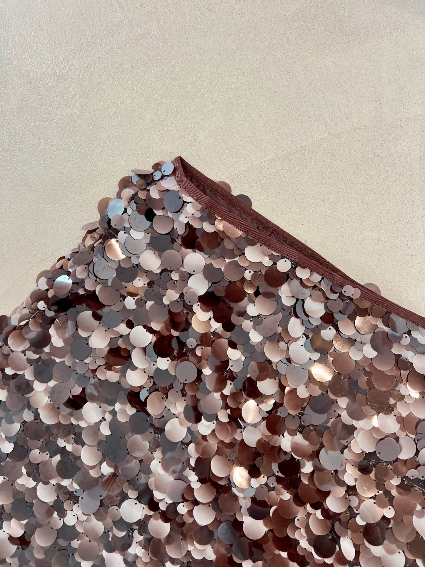 Кафява пола с пайети CHOCOLATE