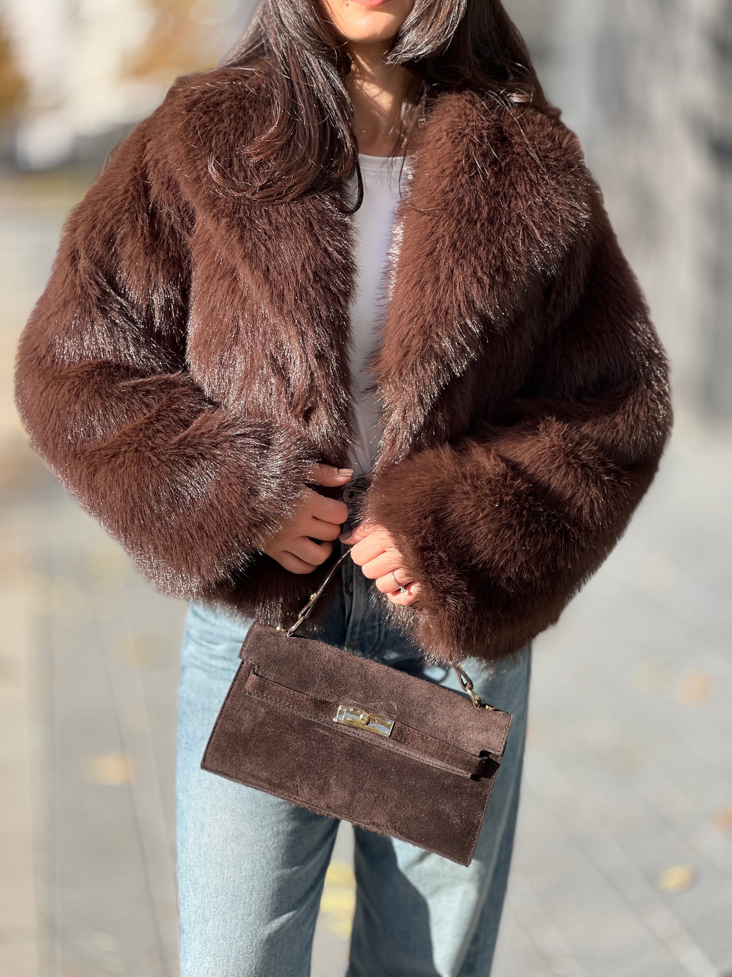 Палто с косъм MILANO