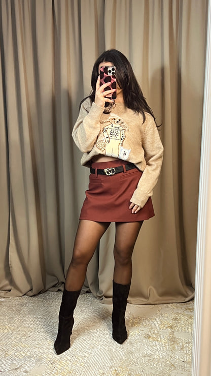 Пола-панталон BURGUNDY