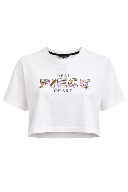 Tricou crop PIECE OF ART