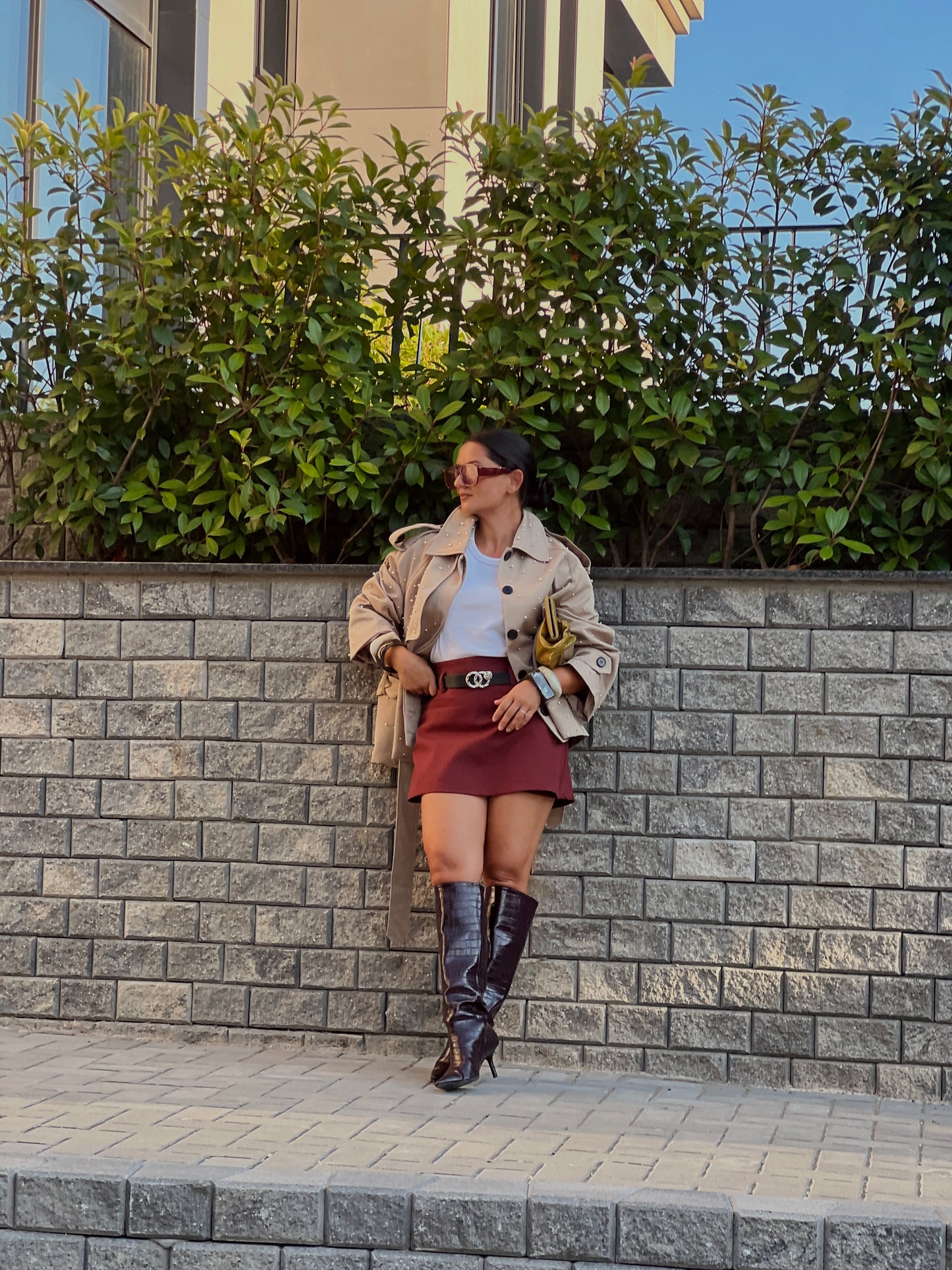 Skort BURGUNDY