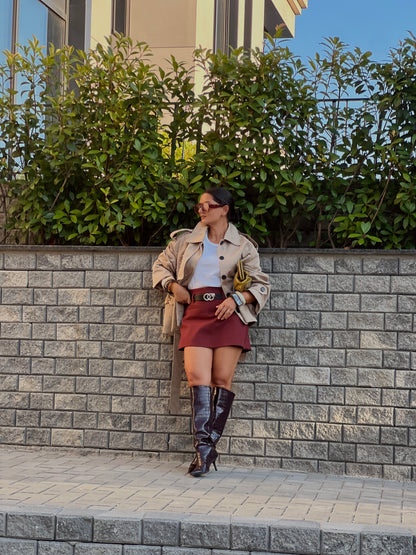 Skort BURGUNDY
