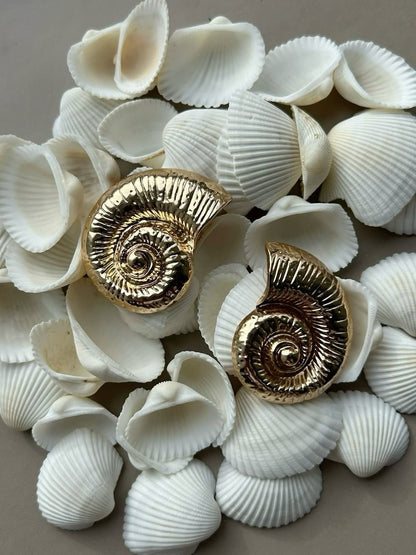 Обеци от неръждаема стомана OCEAN SHELL GOLD