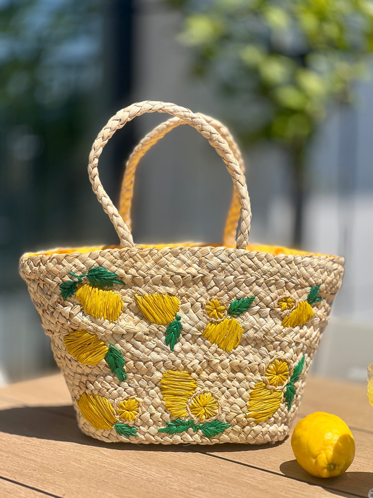 Лятна сламена чанта LEMONADE