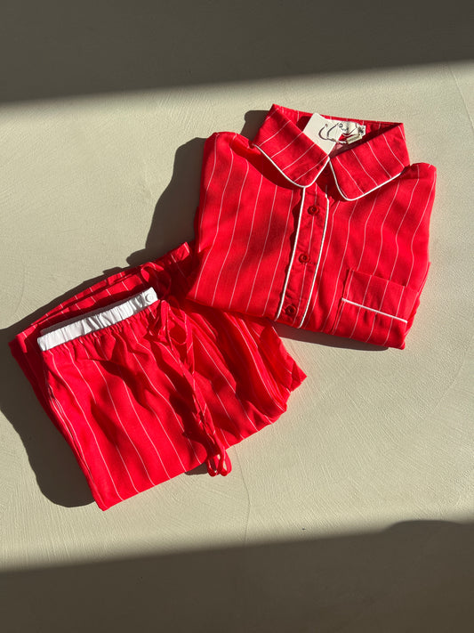 Памучна пижама PIJAMA PARTY RED