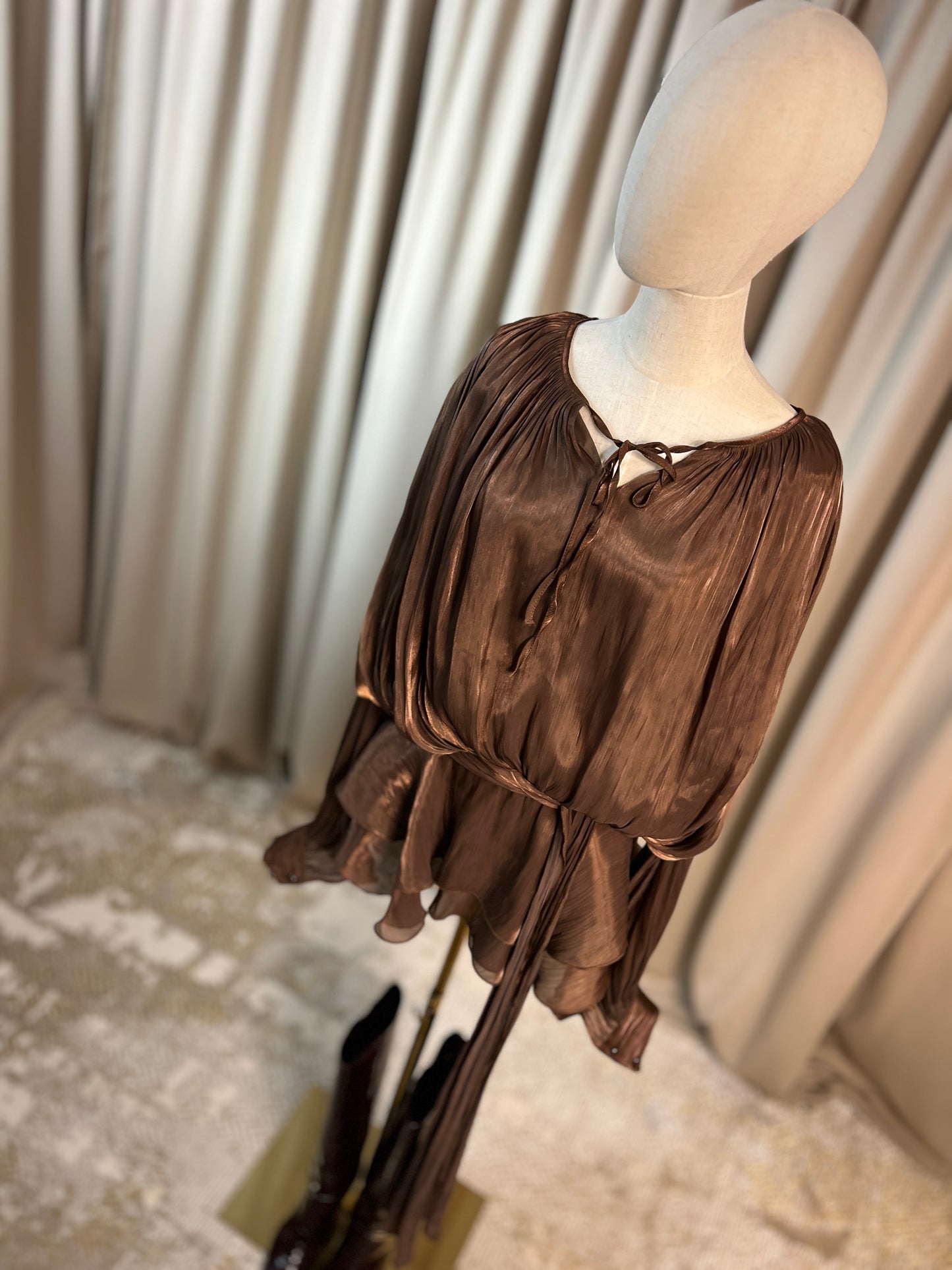 Рокля с воали PATRICIA COFFEE