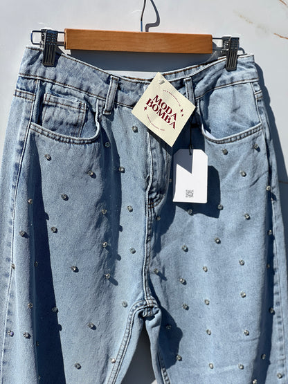 Дънки с камъчета DENI