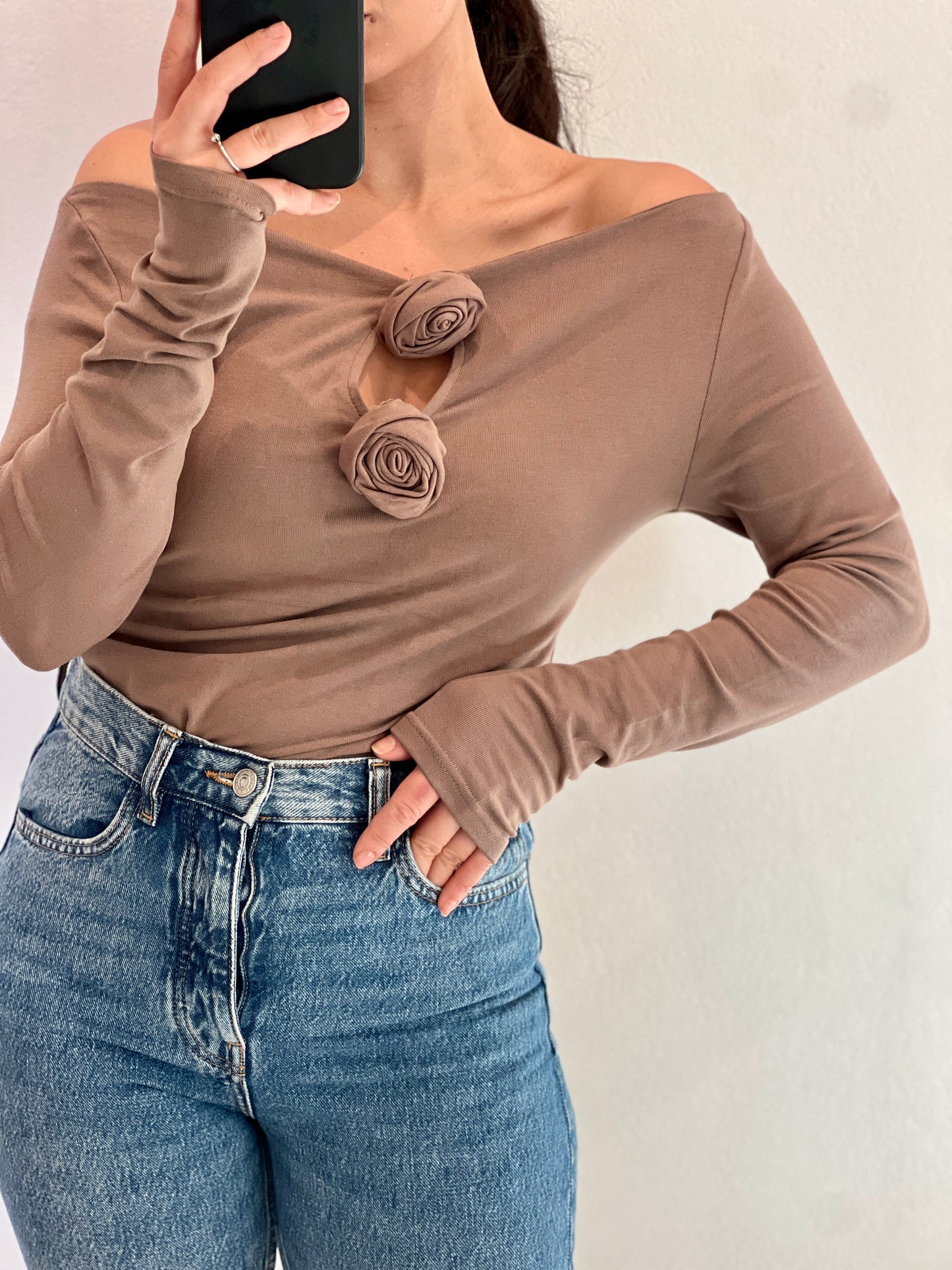 Блуза с рози ROSALIA