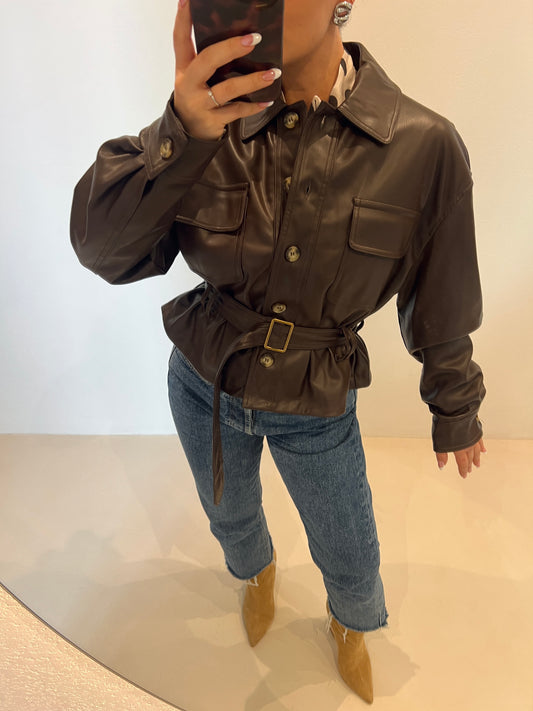 Кожено яке CHOCOLATE