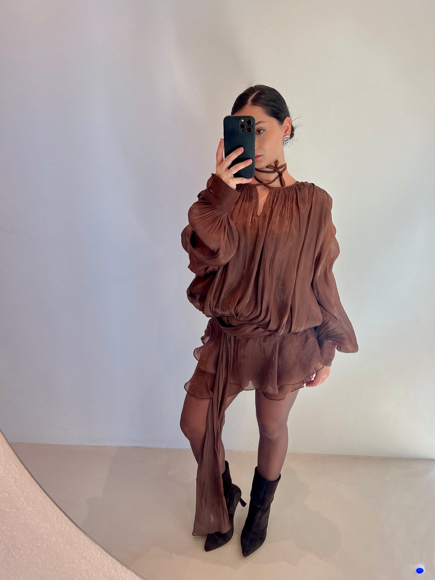 Рокля с воали PATRICIA COFFEE