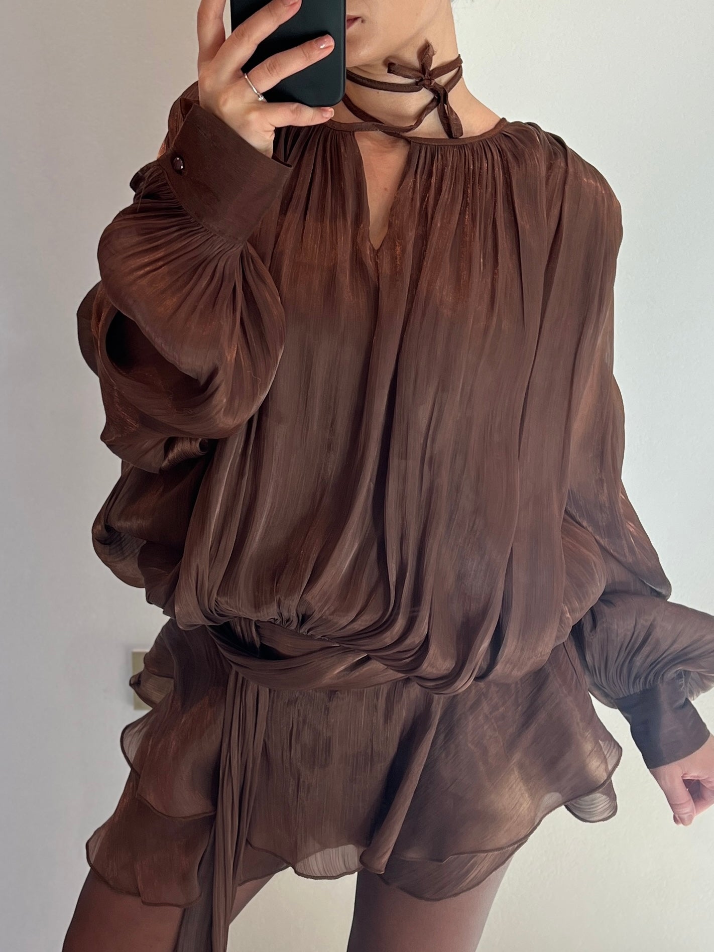 Рокля с воали PATRICIA COFFEE