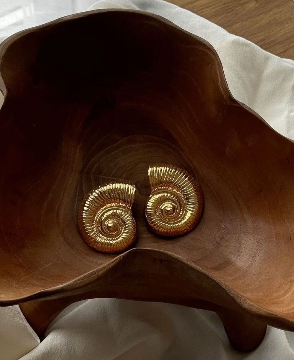 Обеци от неръждаема стомана OCEAN SHELL GOLD