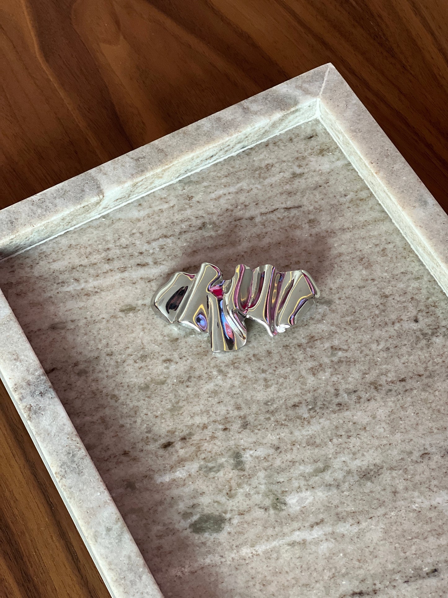 Broșă din oțel inoxidabil GAYA SILVER