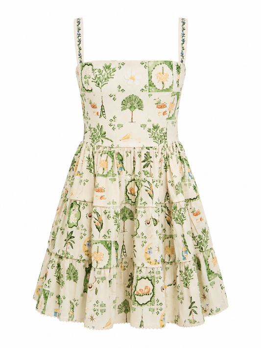 Лятна рокля SIENA с botanical принт PRE-ORDER