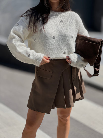 Мек пуловер с вълна MILKY WAY