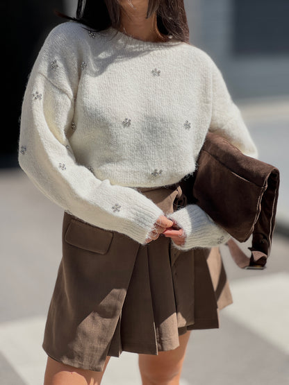 Мек пуловер с вълна MILKY WAY