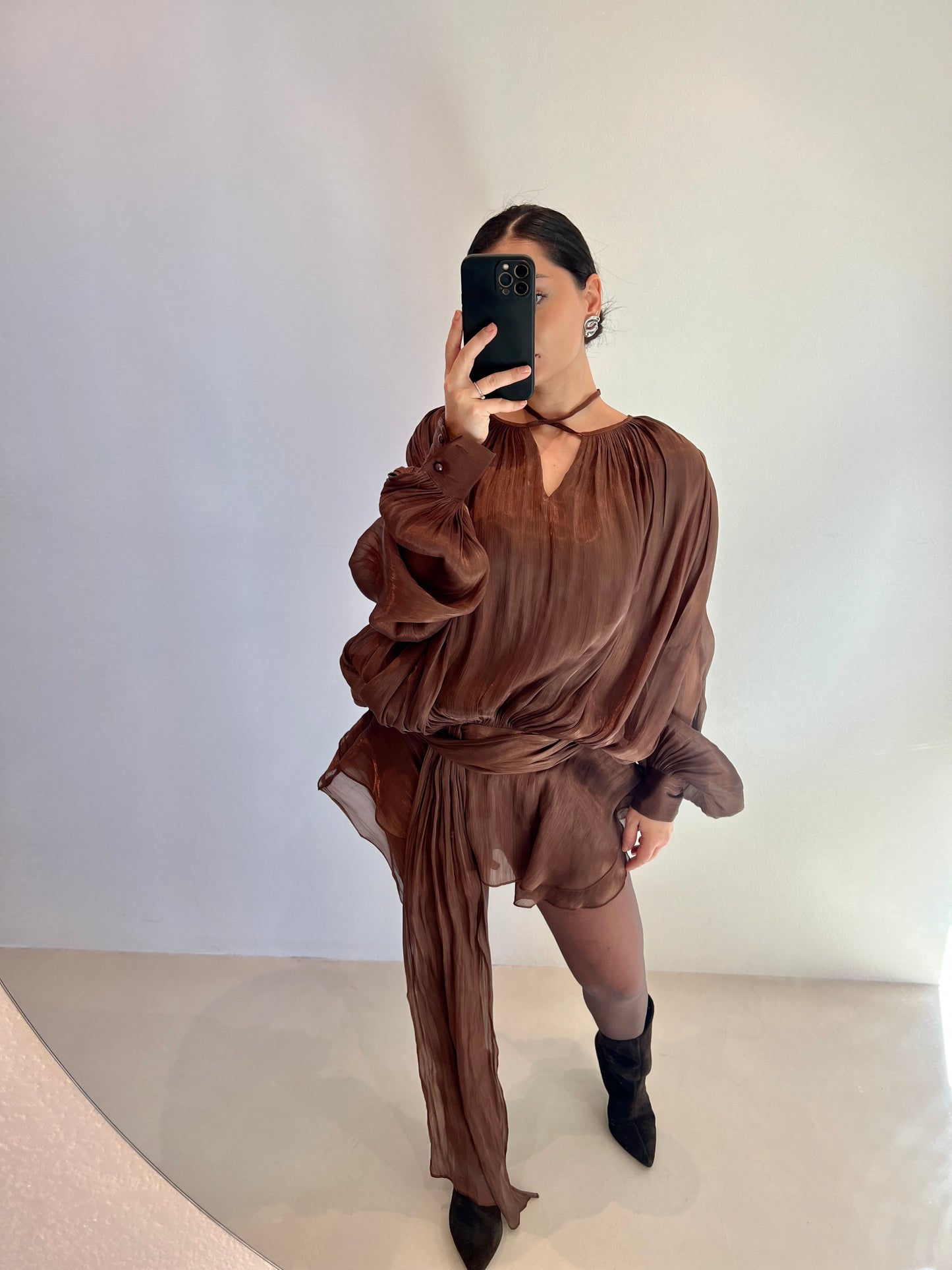 Рокля с воали PATRICIA COFFEE