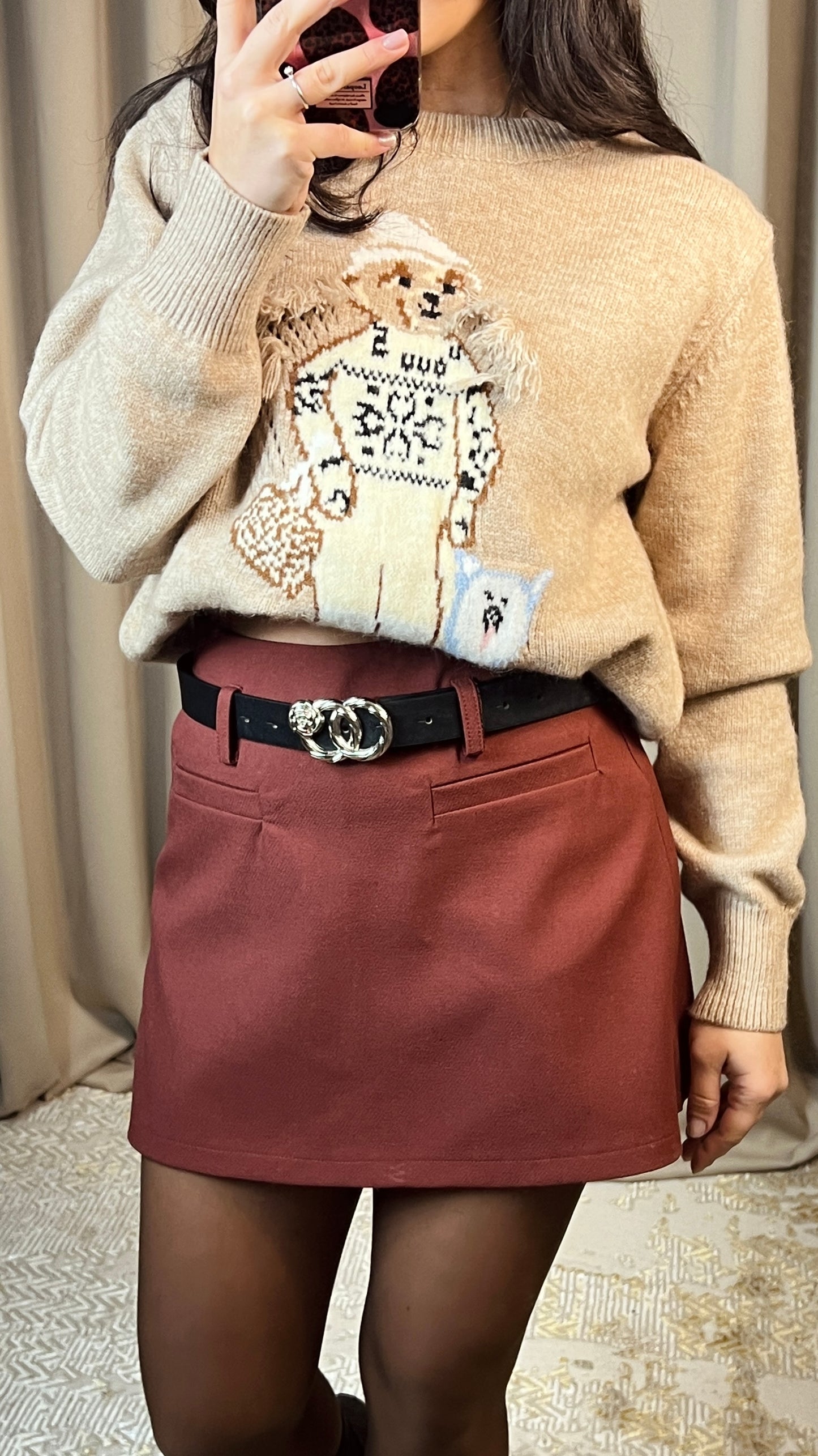 Пола-панталон BURGUNDY