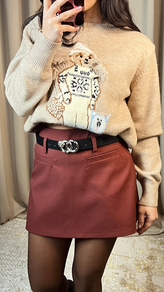 Пола-панталон BURGUNDY