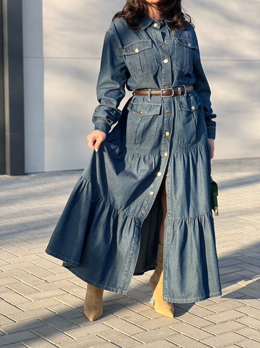 Деним рокля CASSANDRA