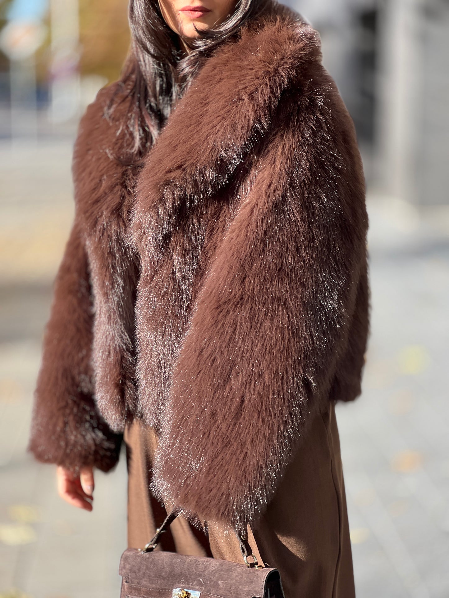 Палто с косъм MILANO