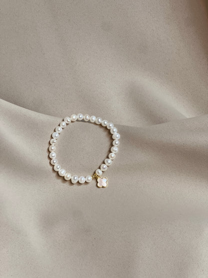 Гривна с естествени перли и седеф LUCKY