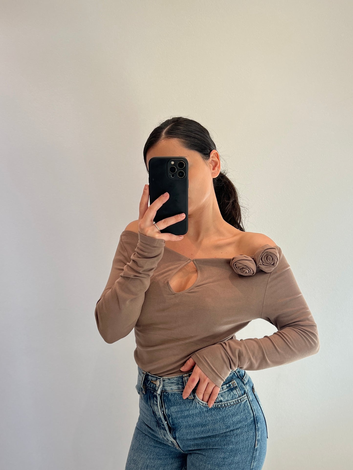 Блуза с рози ROSALIA