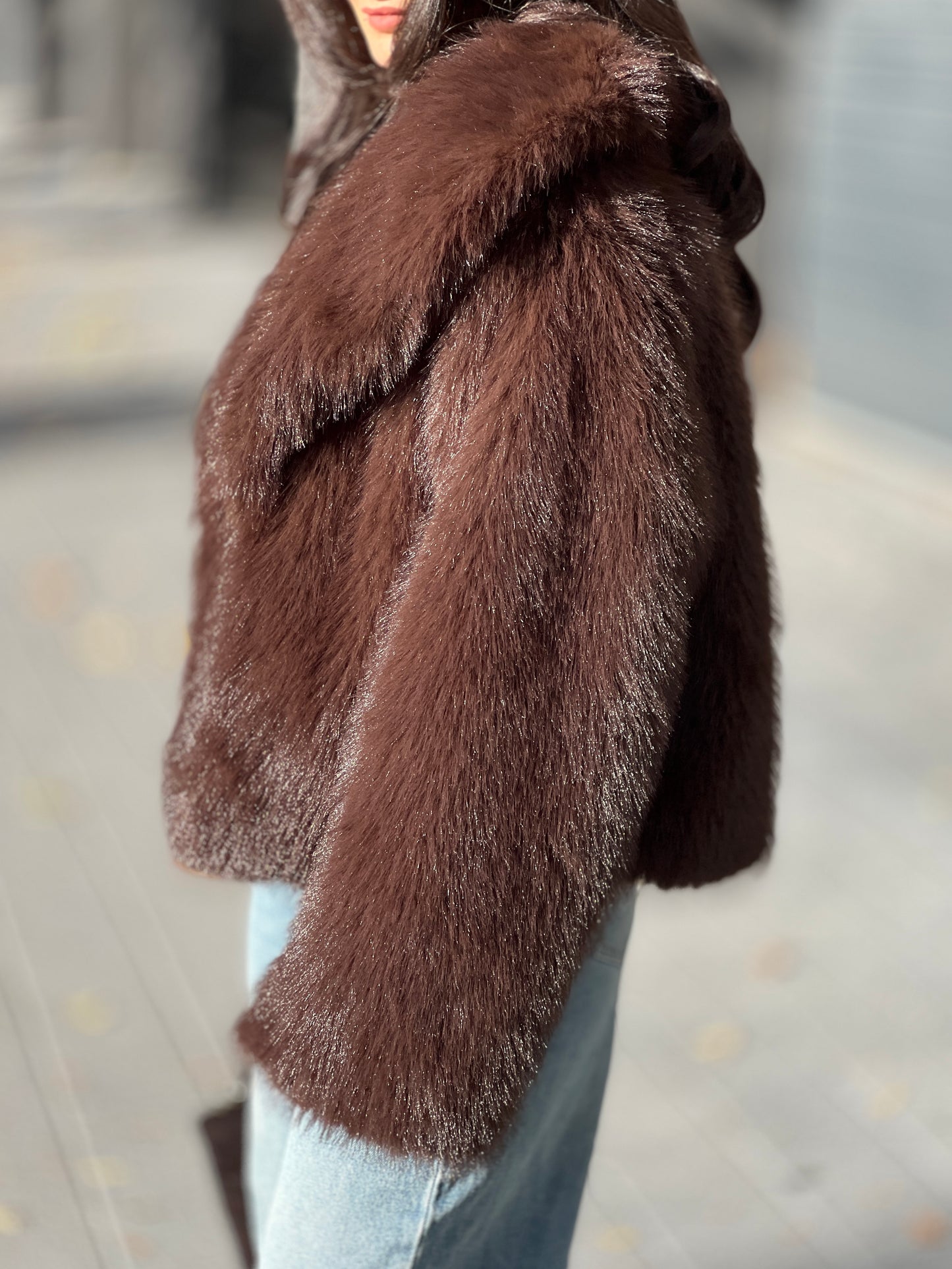 Палто с косъм MILANO