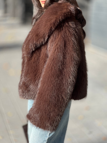 Палто с косъм MILANO