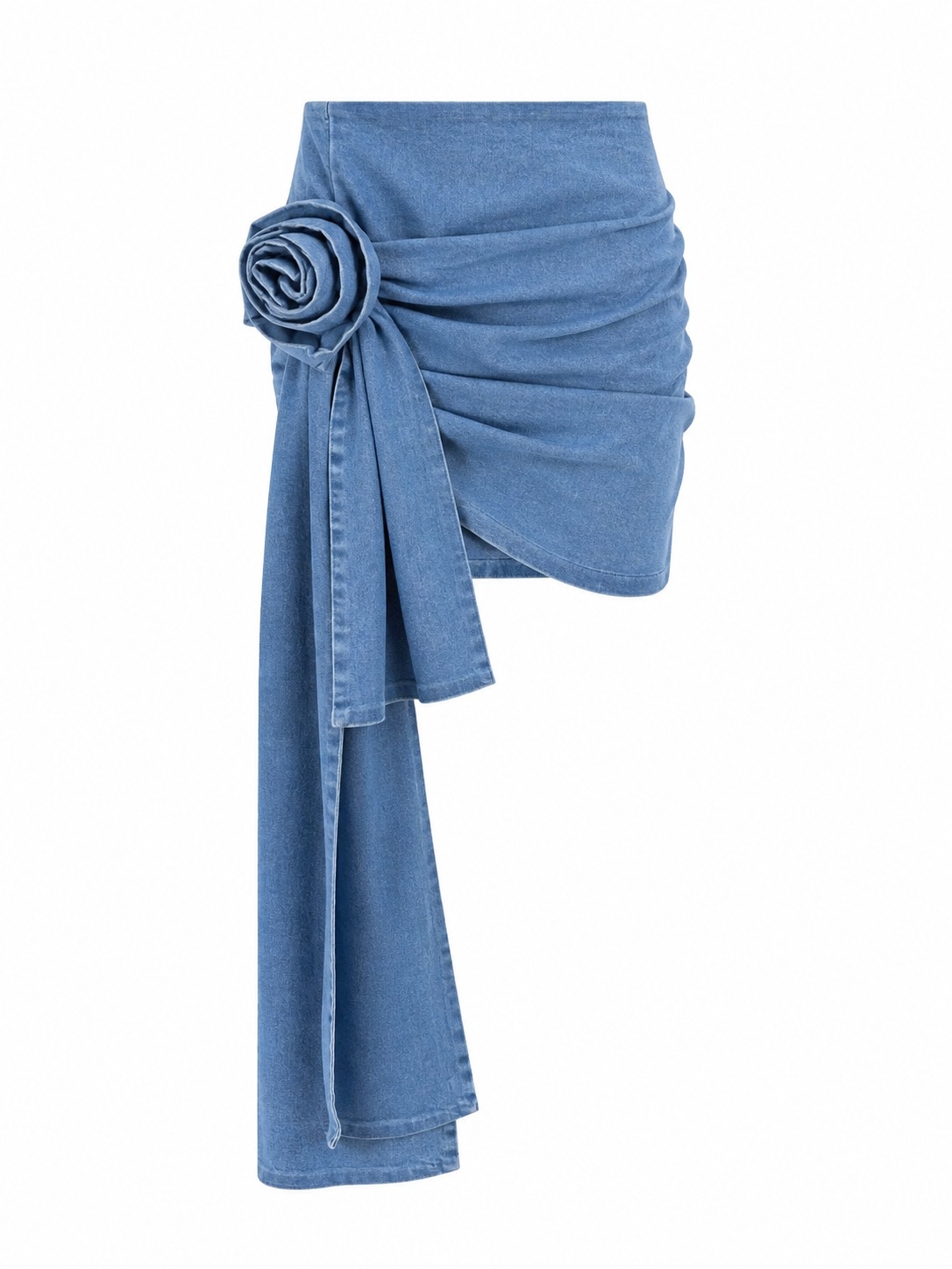 Denim skirt with a large flower ROSÀ