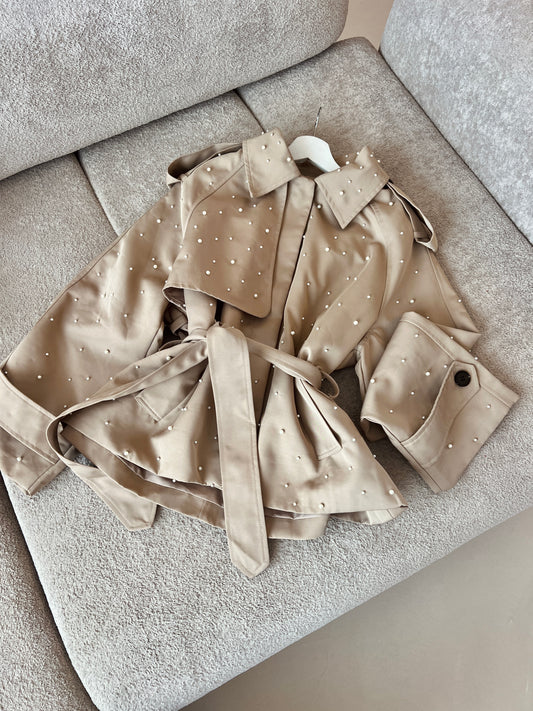 Шлифер с перли SELENA