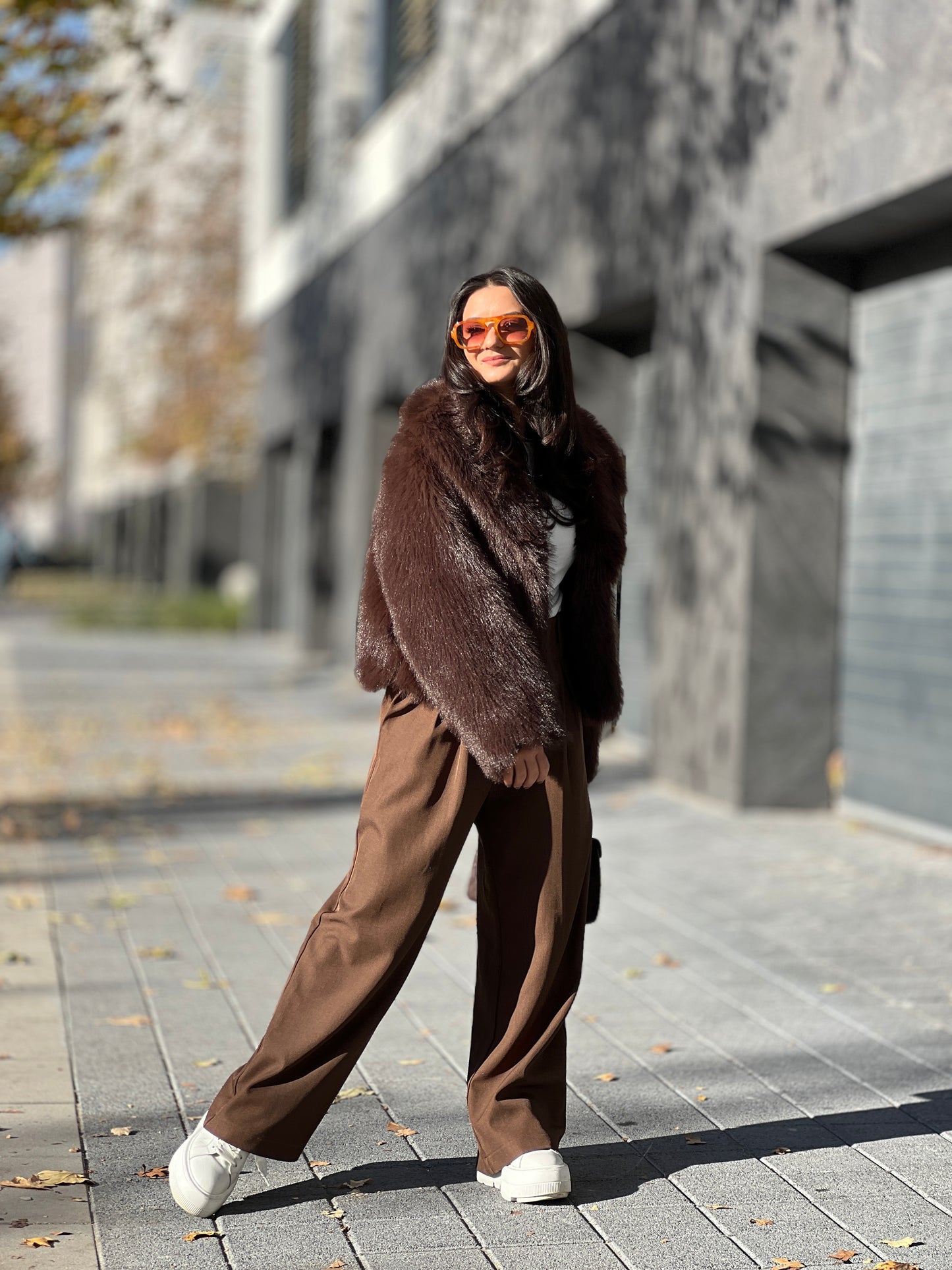 Палто с косъм MILANO