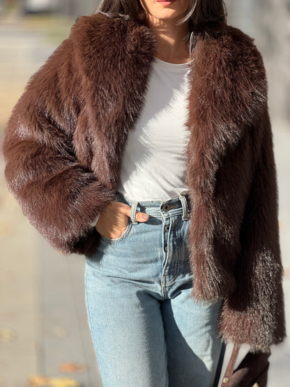 Палто с косъм MILANO