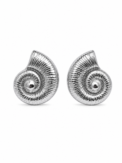 Обеци от неръждаема стомана OCEAN SHELL SILVER