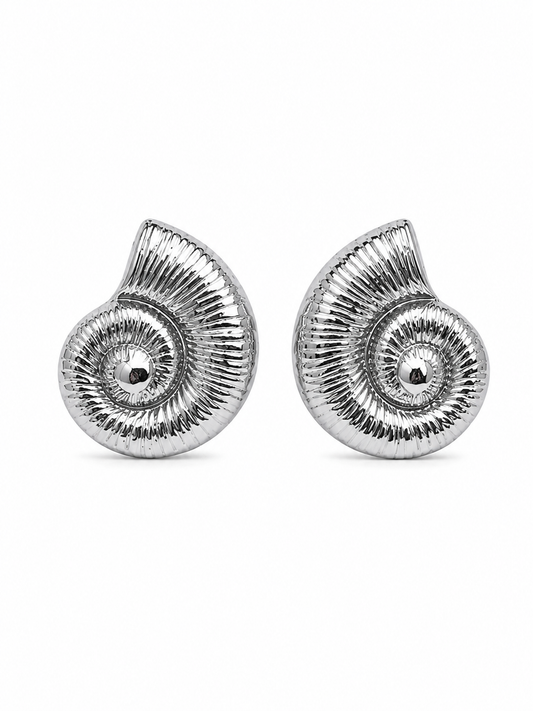 Обеци от неръждаема стомана OCEAN SHELL SILVER