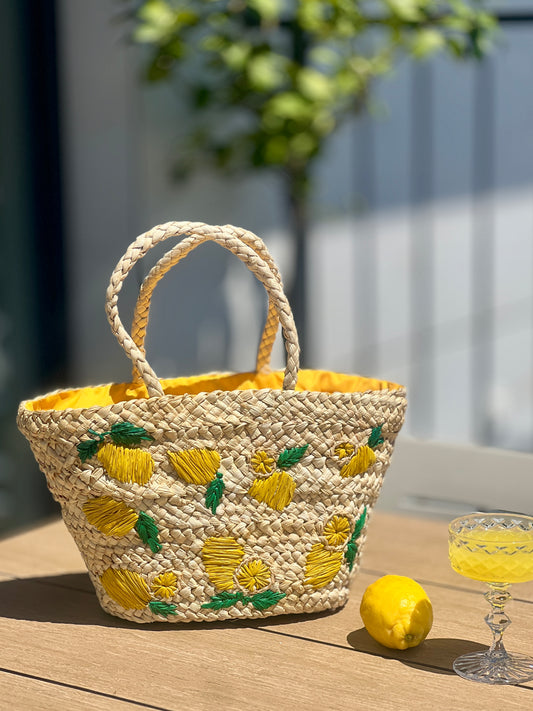 Лятна сламена чанта LEMONADE