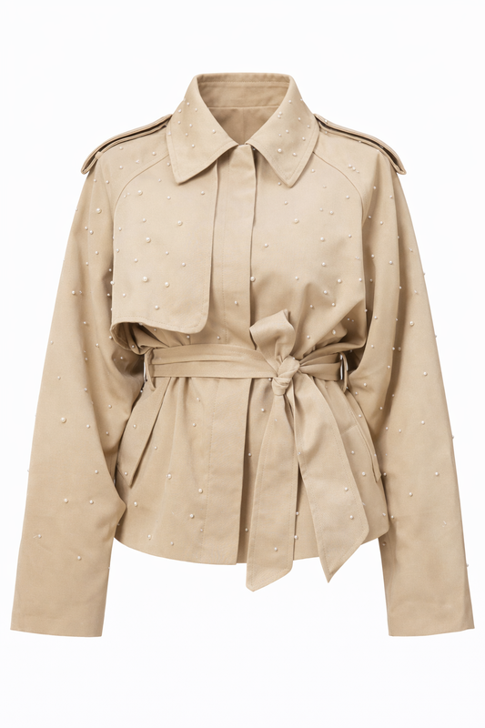 Шлифер с перли SELENA